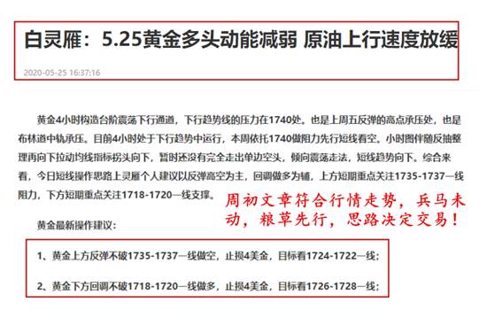 白灵雁：5.26黄金运行三角收敛中，多空因素不明显