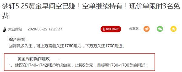 梦轩5.25黄金欧盘全网公开策略再赚6点！午夜盈利策略再出！