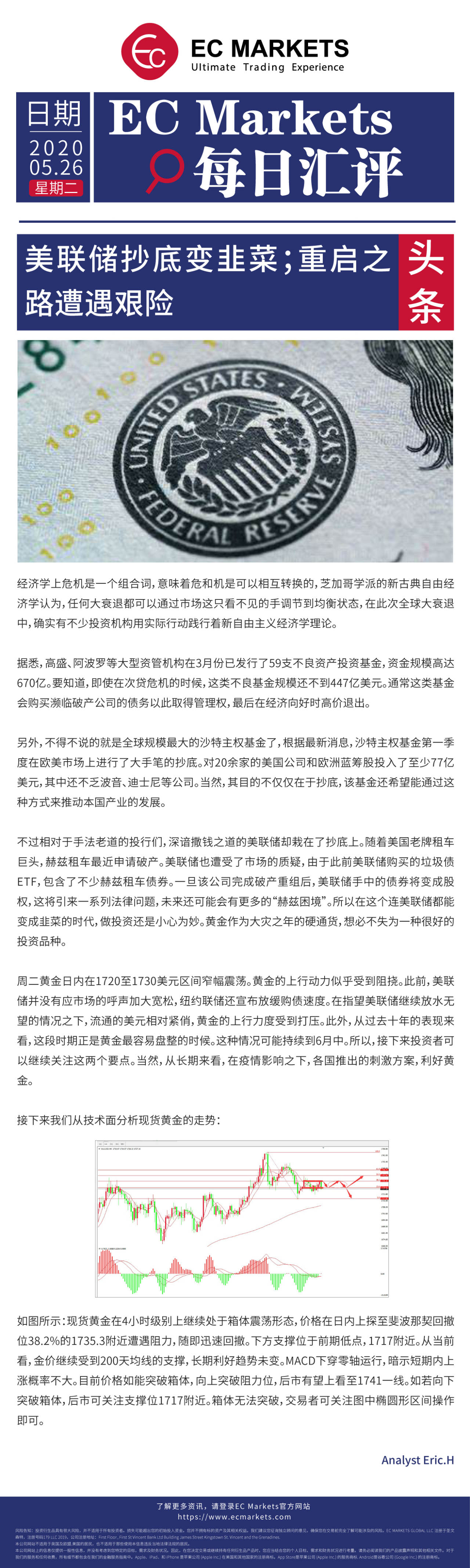 【EC Markets】美联储抄底变韭菜；重启之路遭遇艰险！