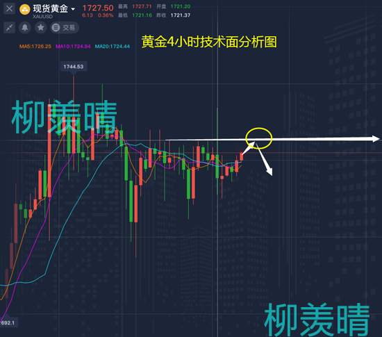 柳羡晴：黄金多头发力要破新高？不要慌！黄金1730下先空