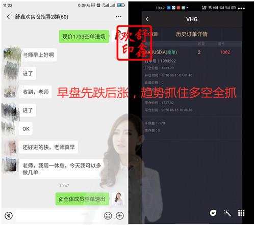 舒鑫欢：鑫欢黄金投资准则见好就收，不摸顶，不触底，我从未亏过