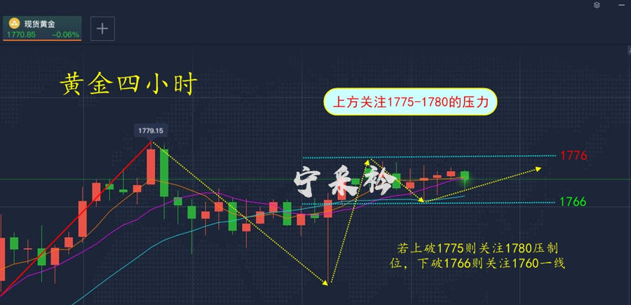 宁采衿：6.30黄金回踩1765做多看涨，非农预热原油40空