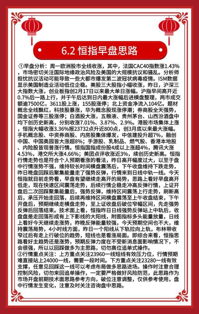 6.2恒指黄金原油早盘分析及资讯