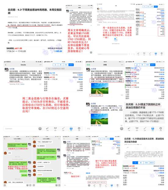 白灵雁：6.27-28黄金原油走势分析，本周交易回顾
