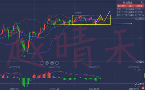 赵晴禾：日内思路可侧重于择高搏短空，黄金将迎来调整趋势！