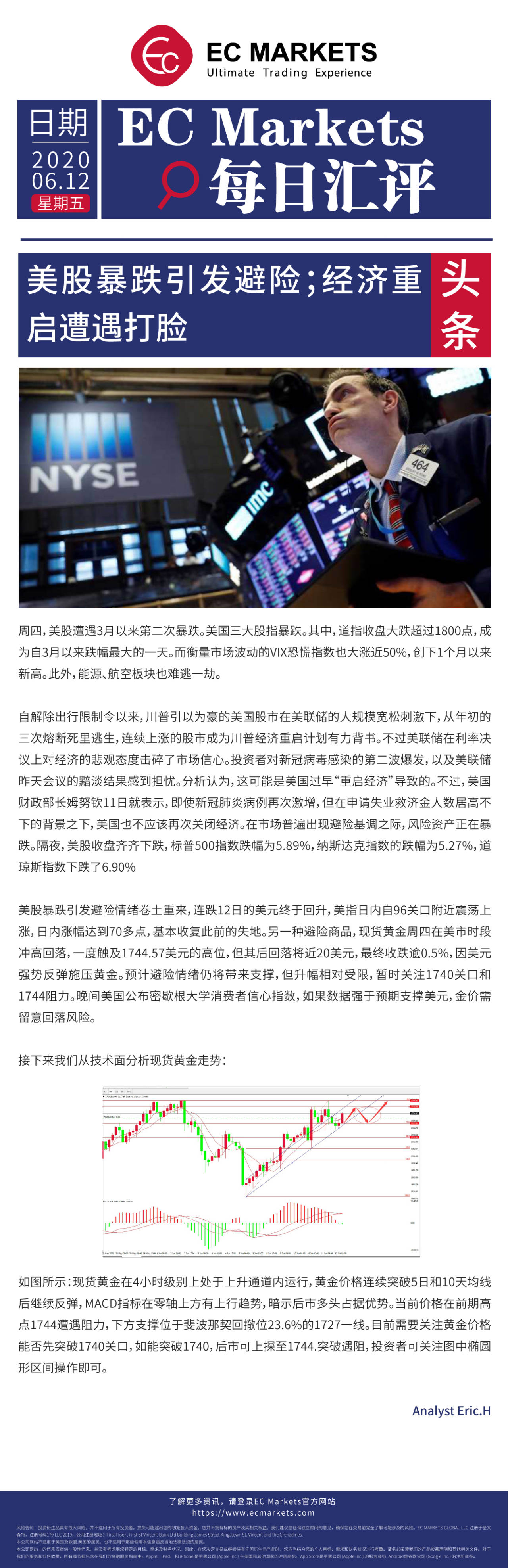 美股暴跌引发避险；经济重启遭遇打脸