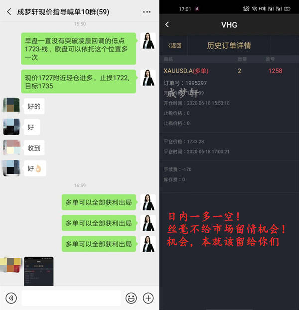成梦轩6.24炒黄金一周轻取50点！限额5名手把手带你回本！