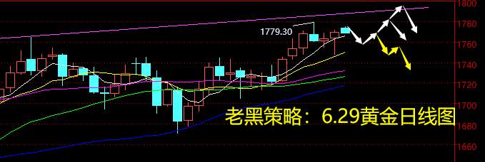 老黑策略：6.29黄金分析策略