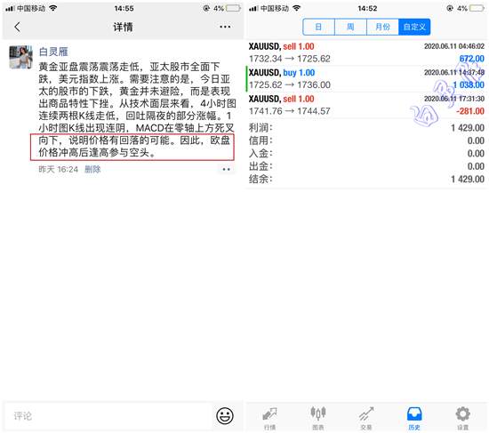 白灵雁：6.12黄金不等反弹直接空，原油势必顶点转换
