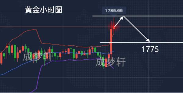 梦轩7.1黄金为何暴涨？早盘1785能做空吗？空单被套在线解