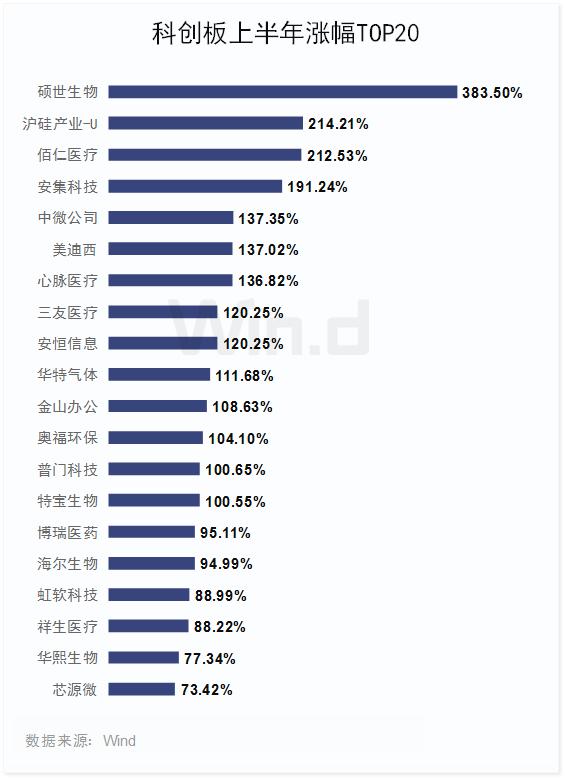 市值高速增长130%,科创板上半年榜单全面揭晓!