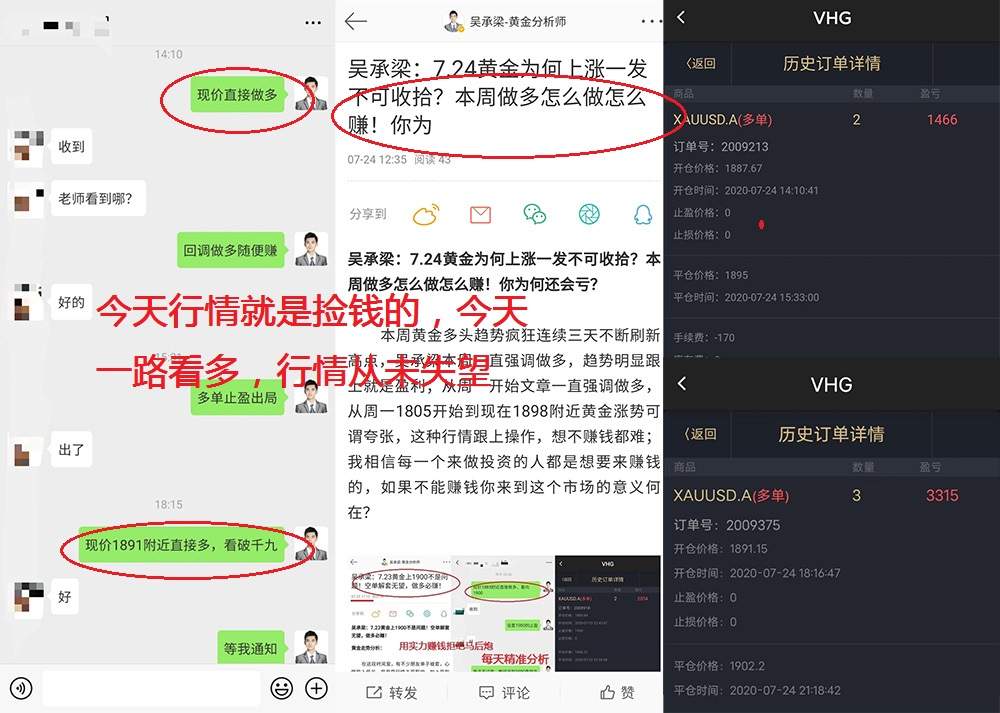 吴承梁：7.25黄金夜间如何操作？还能涨吗？平掉所有单子轻松过周末