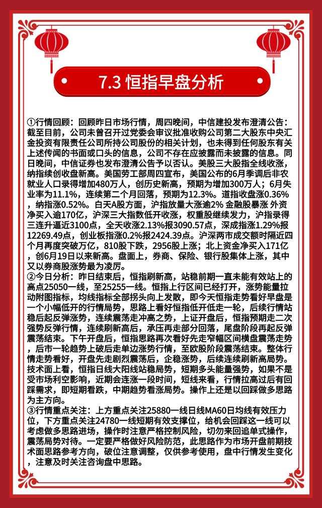 7.3恒指走势分析，黄金原油后市走势如何？