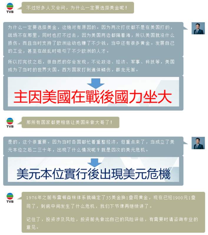 第十六期TVB《投资Z世代》：美元在金融市场上的历史