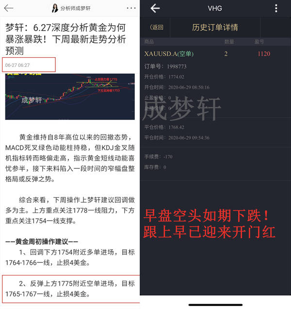 梦轩：7.4黄金本周公开进出场点位皆爆赚！跟上操作带你一周回本