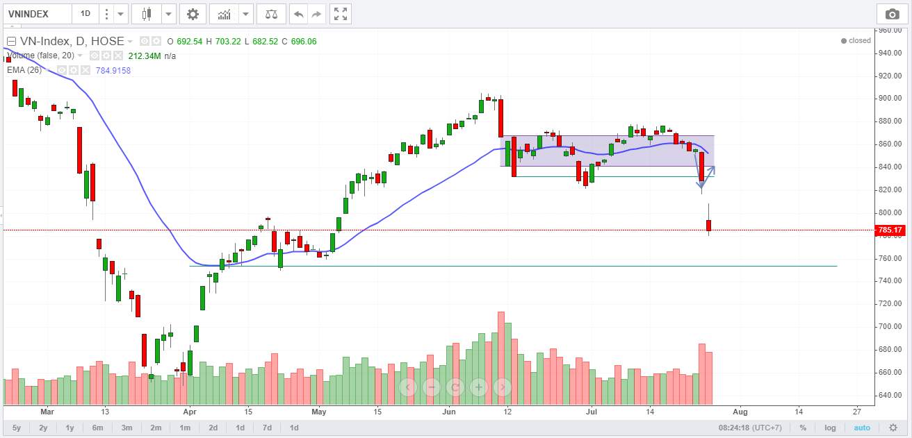 Góc nhìn Wyckoff - VNindex và các Cổ phiếu Việt Nam tiềm năng 28/7