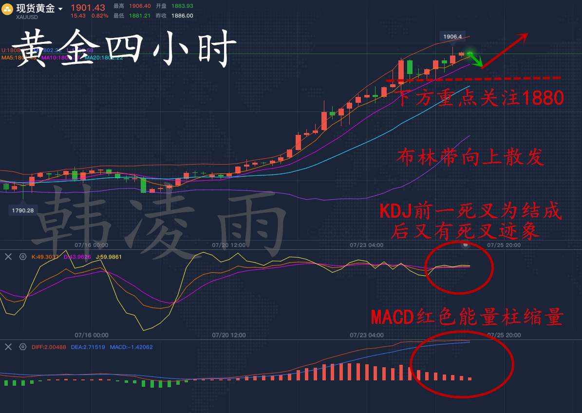韩凌雨：7.25爆炸一周，黄金站上千九，更有消息传将冲击两千