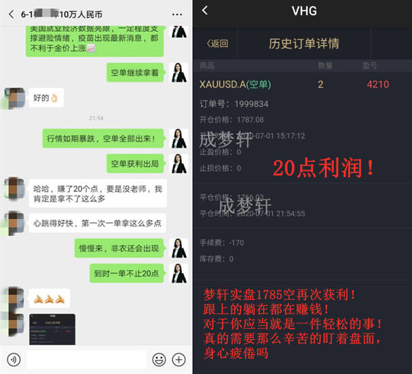 梦轩：7.2小非农利多黄金为何暴跌？空单爆赚20点附早间精准策略