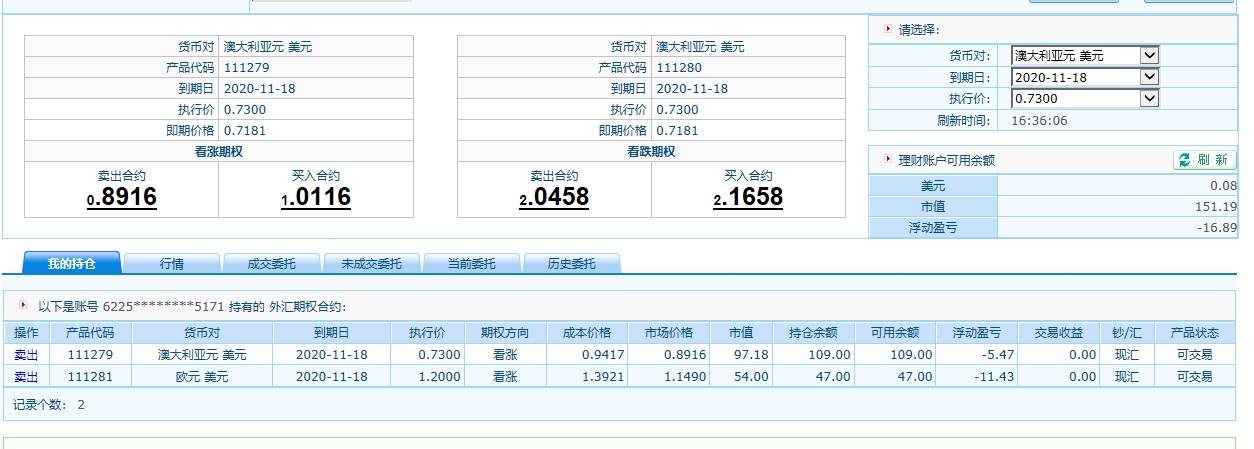 外汇期权交易记录8.24