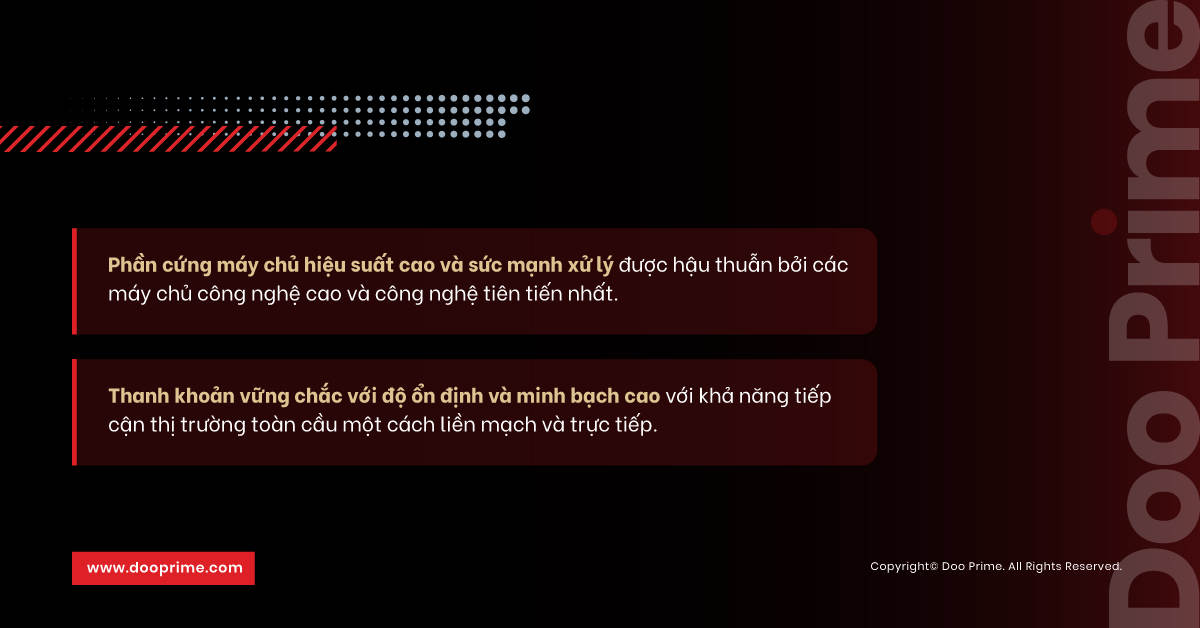 4 niềm tự hào của Doo Prime là: Chính xác, Sức mạnh, Bảo vệ và Niềm đam mê. Chúng ta có cần giải thích thêm không?