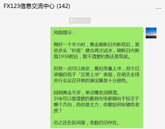 FX123黄金早评：昨夜项庄舞剑！意在沛公！