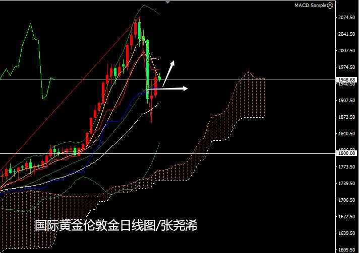 张尧浠：黄金探底回升有延续、看好支撑多头继续反击