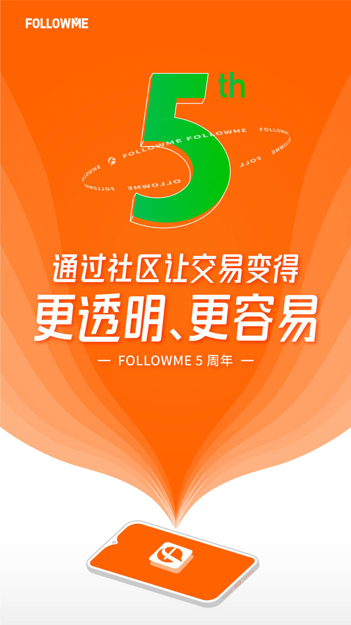 FOLLOWME 5周年：通过社区让交易变得更透明、更容易！