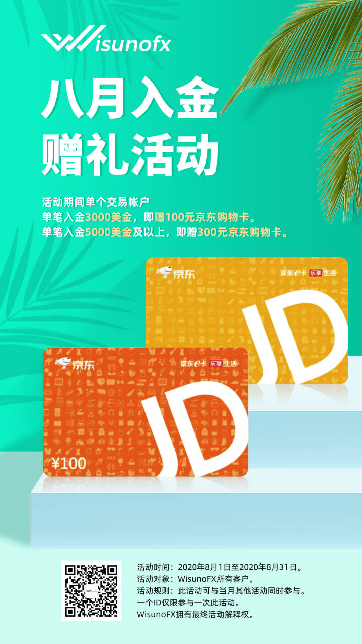 【WisunoFX斯瑞 入金活动】八月入金活动