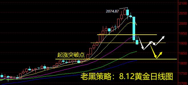 老黑策略：8.12黄金分析策略