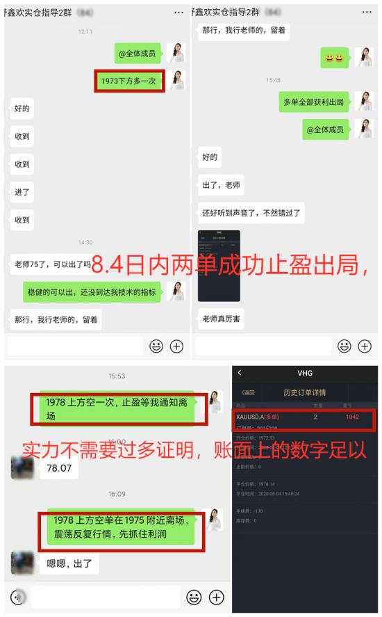 舒鑫欢:黄金投资一周交易指导总结，本周零单损，获利近40W