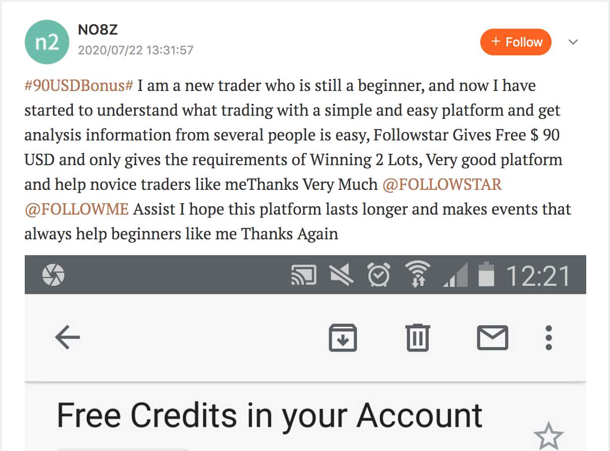 End of the Beginning-90USD Bonus Campaign to FOLLOWSTAR