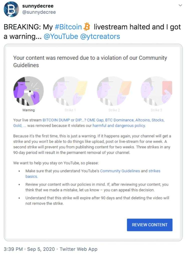 YouTube Cuts Another Crypto Livestream Short: Is Youtube Targeting Crypto?