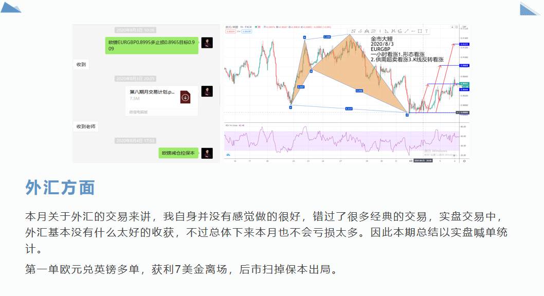 金市大鲤：第八期月交易计划总结