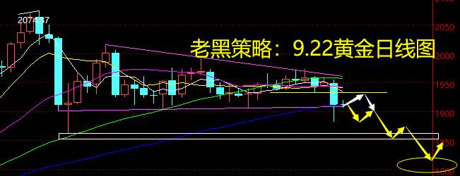 老黑策略：9.22黄金分析策略