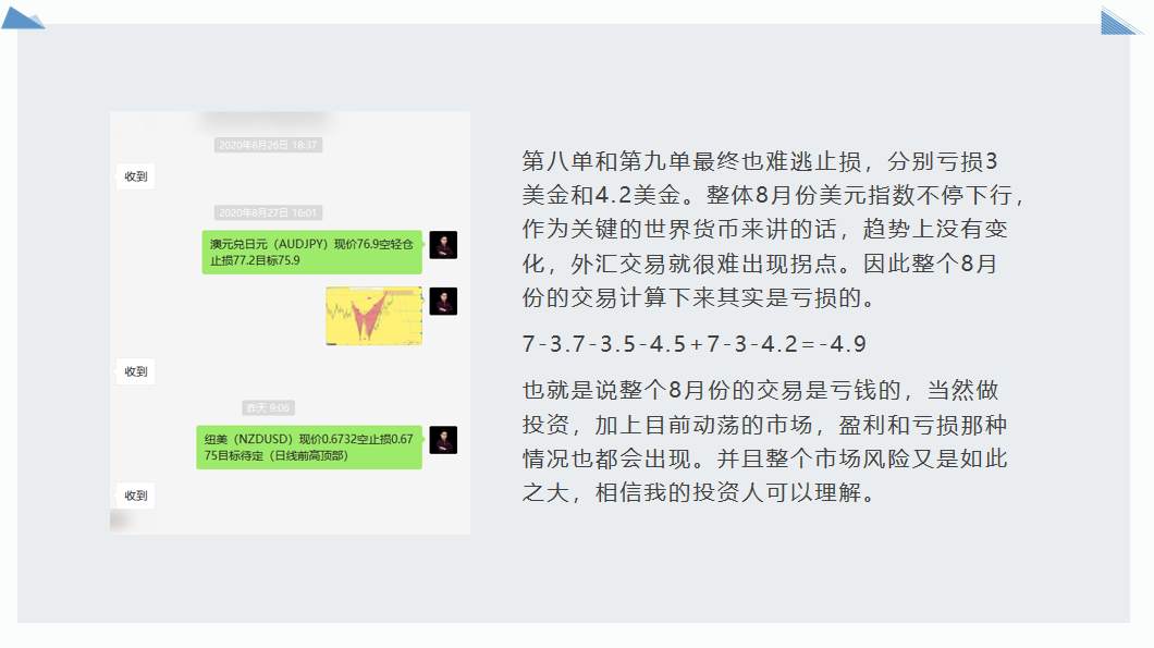 金市大鲤：第八期月交易计划总结