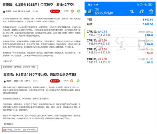 夏黛清9.4黄金1950下继续空，原油下跌势头已定！