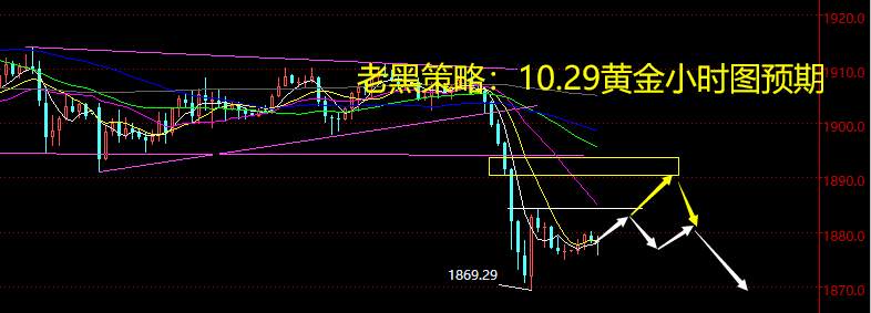 老黑策略：10.29黄金分析策略