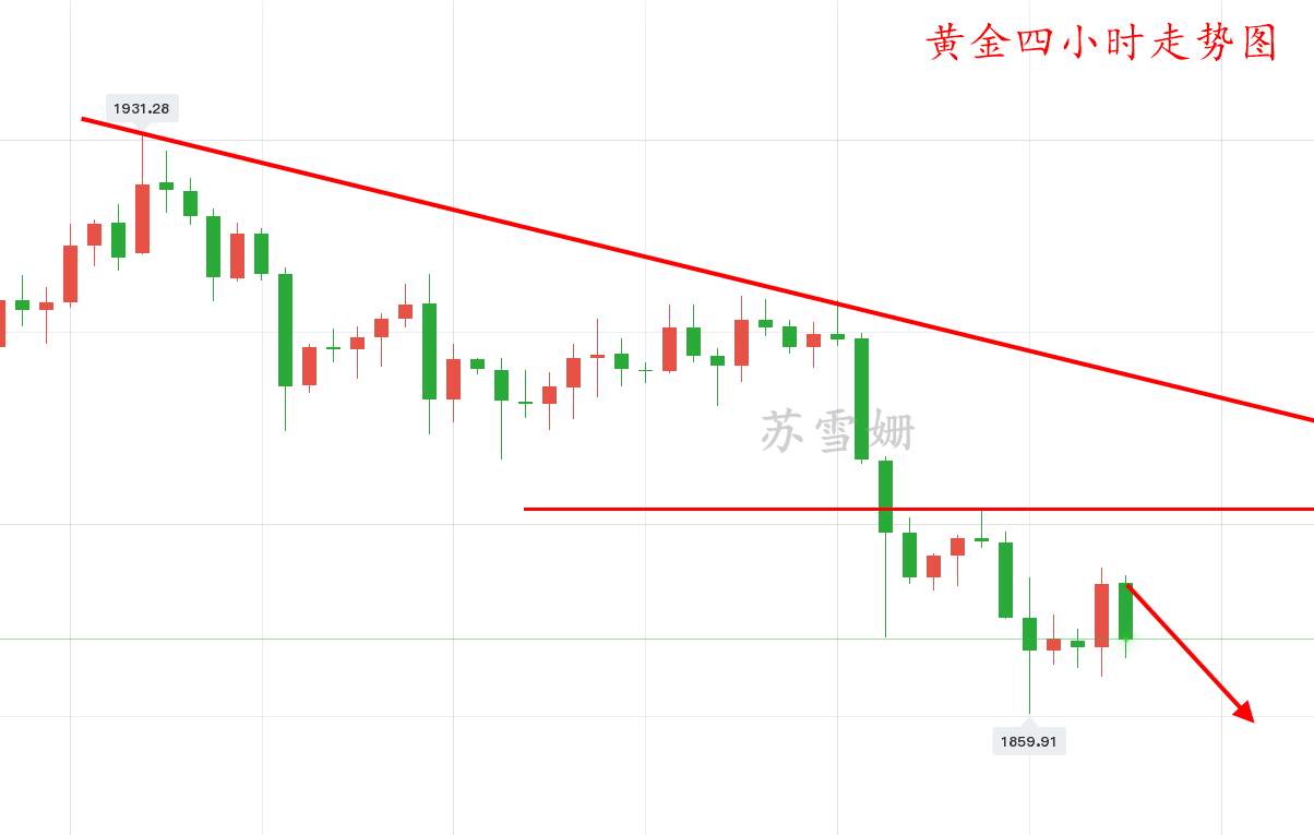 苏雪姗：10.30黄金价格遭打压，震荡休正后探底来到新世界