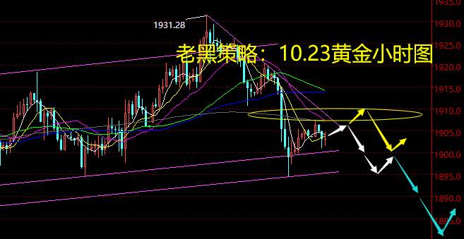 老黑策略：10.23黄金分析策略