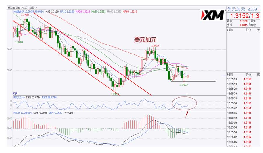 XM汇评 – 欧美磅美震荡，美加关注是否止跌反弹