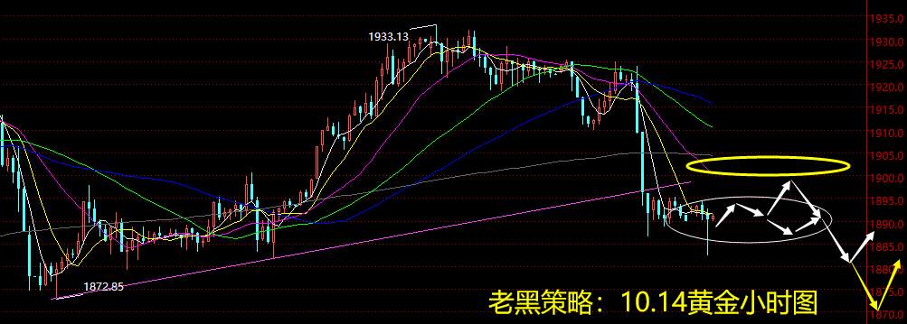 老黑策略：10.14黄金分析策略