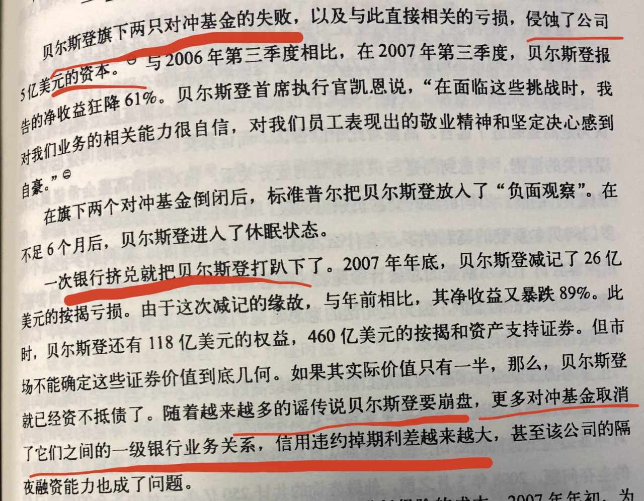 08年金融危机贝尔斯登倒下前后