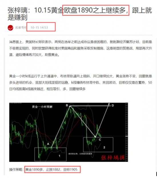 张梓璃：10.16周线收官黄金有望上破？附黄金晚间精准策略