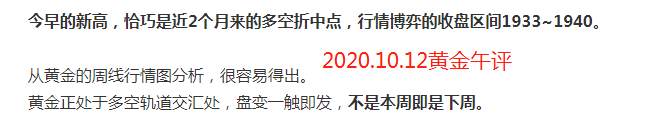 黄金走势最新分析：空单小赢离场，待多空区间突破杀入！