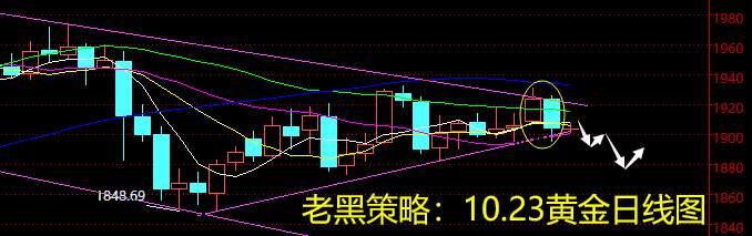 老黑策略：10.23黄金分析策略