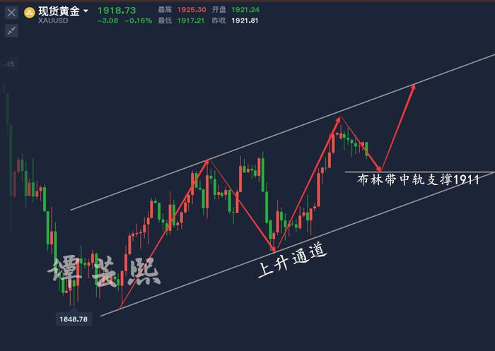 谭芸煕：黄金大选在即看多不变，企稳1911一线回撤以多为主