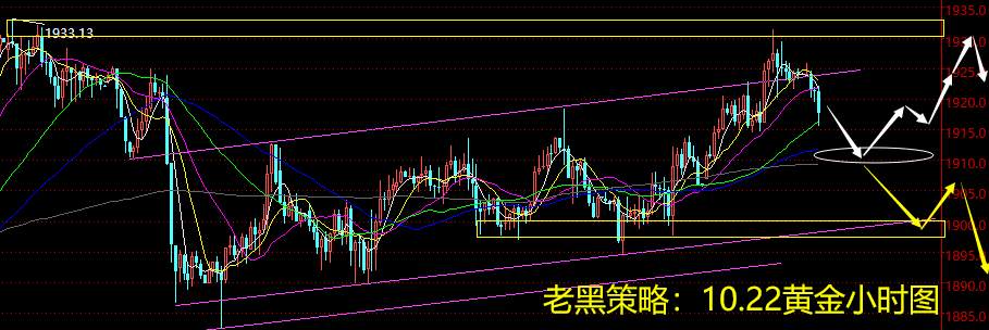老黑策略：10.22黄金分析策略