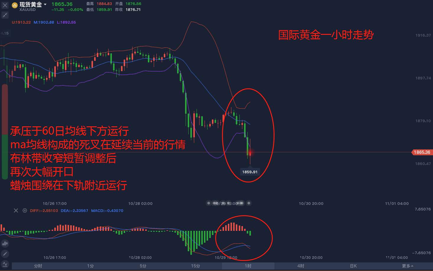 东盛：10.29黄金市场分析记录（31）