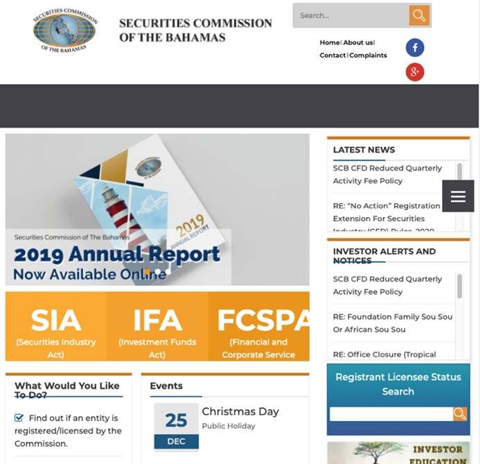 REVIEW - The Securities Commission of the Bahamas Regulatory Body