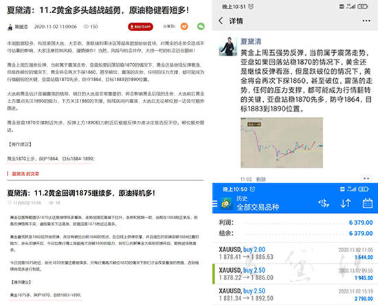 夏黛清：11.3黄金多头大显身手，原油再度走高！